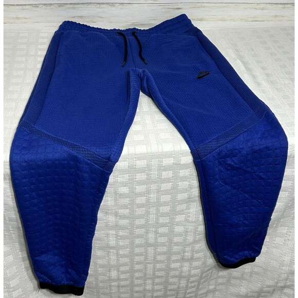 Nike Men's Size LARGE Blue Sweatpants Joggers MICRO-MESH Gym Pants Stretch - Picture 1 of 16